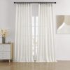 Linen Curtains for Living Room,Semi-Sheer Curtains 90 Inches Long,Living Room Curtains 2 Panel Sets,Cream Curtains Pinch Pleated Curtains & Drapes(W52 x L90 Inch, Linen)