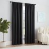 Modern Room Darkening Rod Pocket Window Curtain for Bedroom (1 Panel), 54 in x 54 in, Grey