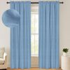100% Blackout Shield Linen Blackout Curtains 84 Inches Long 2 Panels Set, Blackout Curtains for Bedroom, Thermal Insulated Rod Pocket Window Curtains & Drapes Living Room, 50W X 84L, Beige