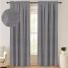100% Blackout Shield Linen Blackout Curtains 84 Inches Long 2 Panels Set, Blackout Curtains for Bedroom, Thermal Insulated Rod Pocket Window Curtains & Drapes Living Room, 50W X 84L, Beige