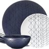 815yxh1F2IL._AC_SL1500 12 Piece Melamine Dinnerware Set - Durable, Dishwasher Safe Blue Plates and Bowls - Dining, Parties, Camping Dish Set Blue Planet Collection