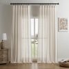 Linen Curtains for Living Room,Semi-Sheer Curtains 90 Inches Long,Living Room Curtains 2 Panel Sets,Cream Curtains Pinch Pleated Curtains & Drapes(W52 x L90 Inch, Linen)