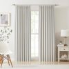 817-Vzc7YhL._AC_SL1500 Linen Blended Pinch Pleated Drapes,Blackout and Thermal Insulated Noise Reducing Pleated Curtains for Bedroom Nursery,Backtab 108 Inches with 9 Hooks,40"x108", 1 Panel,Natural Beige