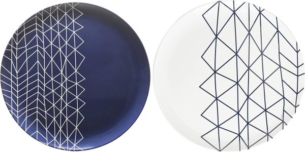 818jb-wnNTS._AC_SL1500 12 Piece Melamine Dinnerware Set - Durable, Dishwasher Safe Blue Plates and Bowls - Dining, Parties, Camping Dish Set Blue Planet Collection
