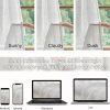 81AaKZ0r24L._AC_SL1500 White Linen Sheer Curtains 96 Inch Length for Extra Wide Windows 84 Inch Width 2 Panel Back Tab Pocket Light Filter Semi Sheer Long Skinny Curtains for Living Room Rustic Farmhouse 8 FT Wide 84 x 96