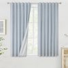 81BWhQnHKYL._AC_SL1500 Chambray Blue Full Blackout Curtains 84 inch for Bedroom Living Room Darkening Soundproof Window Panels Thermal Insulated Rod Pocket Back Tab Grayish Blue Drapes 2 Panels 50" Wx84 L