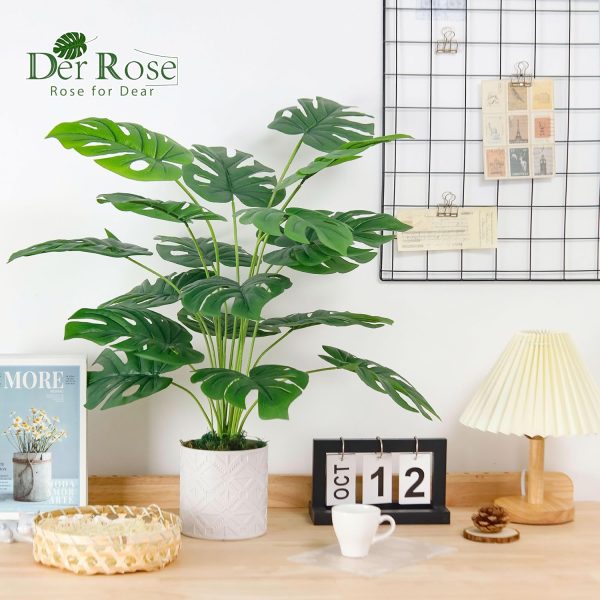 28'' Fake Plants Large Artificial Plants Tall Faux Plants Indoor for Home Farmhouse Bedroom Living Room Decor