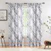 Tree Print Yellow Grey and White Curtains for Living Room Windows - Linen Textured Grommet Branches Pattern Window Treatment Set for Bedroom - 50" W x 96" L - (2 Panels)