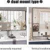 Black Vanity Mirror, 26×38 Black Mirror for Bathroom,Large Bathroom Mirror,Square Mirror (Black)