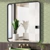 81EzVgO64IL._AC_SL1500 Black Vanity Bathroom Mirror for Wall, Metal Framed Rounded Rectangular Modern Mirrors for Over Sink, 24x36 Inch for Farmhouse, Tempered Glass, Hangs Horizontally or Vertically