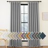 Faux Linen Curtains 90 inches Long for Doorway, Pinch Pleated Thick Room Darkening Window Treatments Noise Reducing Privacy for Living Room/Bedroom, Natural, W34 x L90, 2 Panels