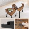 81FaGkfsWhL._AC_SL1500 Nesting Coffee Tables, End Tables Set of 2 for Living Room Bedroom, Industrial Small Stacking Side Tables with Metal Frame for Couch, Rustic Brown and Black ULET013B01