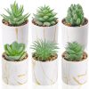 6 Packs Fake Plants Small Realistic Succulents Plants Artificial for Home Room Decor Indoor