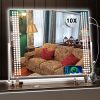 81GQBnglUoL._AC_SL1500 Vanity Mirror with Lights, 10"×12" LED Makeup Mirror, Lighted Makeup Mirror with Lights, Smart Touch Control Dimmable 3 Modes Light 360°Rotation White