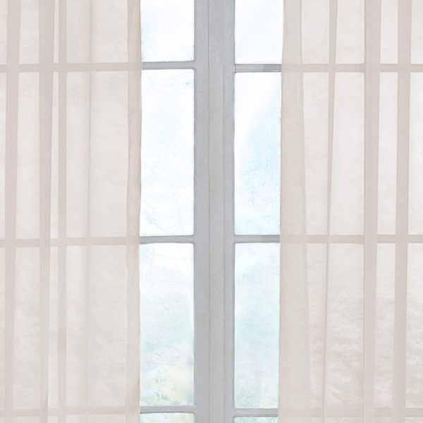 Odor Neutralizing Sheer Voile Grommet Window Curtain for Bedroom or Living Room (1 Panel), 59 in x 120 in, Ivory