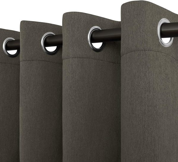 81JWjqka3bL._AC_SL1500 Linen Textured 100% Blackout Curtain 100x96 Inch Extra Wide Patio Sliding Door Curtain Solid Thermal Insulated Room Curtain for Bedroom, Living Room (1 Panel, White)