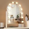 81JkAnjxTML._AC_SL1500 Makeup Mirror with Lights, Vanity Mirror with Lights, Lighted Makeup Mirror, 3 Color Modes, Dimmable Light,360° Rotation