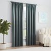 Modern Room Darkening Rod Pocket Window Curtain for Bedroom (1 Panel), 54 in x 54 in, Grey