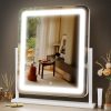 81O_szni2-L._AC_SL1500 Makeup Vanity Mirror with Lights 15.2" Large LED Lighted Mirror, Hollywood Make Up Mirror with Lighting for Bedroom Tabletop, Smart Touch, Detachable 10X Magnification 360° Rotation, (White)