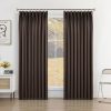 81PTtmc7a6L._AC_SL1500 Pure White Pinch Pleat Curtain 52" W x 63" L Solid Thermal Insulated 50% Blackout Patio Door Curtain Panel Drape for Traverse Rod and Track with Tieback, (One Panel)