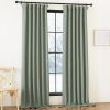 Faux Linen Curtains 90 inches Long for Doorway, Pinch Pleated Thick Room Darkening Window Treatments Noise Reducing Privacy for Living Room/Bedroom, Natural, W34 x L90, 2 Panels