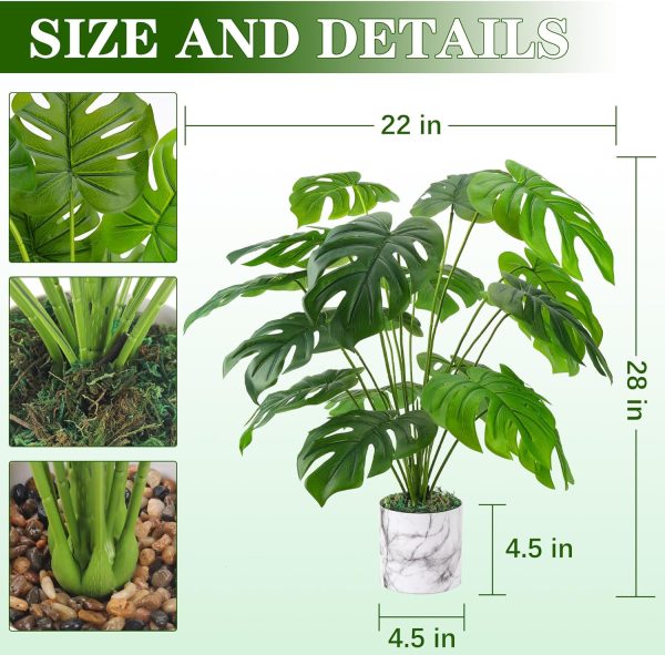 28" Fake Plants Tall Artificial Faux Plants in Pot for Home Farmhouse Bedroom Living Room Decor Indoor