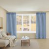 81RtSwYxNOL._AC_SL1500 Pure White Pinch Pleat Curtain 52" W x 63" L Solid Thermal Insulated 50% Blackout Patio Door Curtain Panel Drape for Traverse Rod and Track with Tieback, (One Panel)