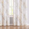 Tree Print Yellow Grey and White Curtains for Living Room Windows - Linen Textured Grommet Branches Pattern Window Treatment Set for Bedroom - 50" W x 96" L - (2 Panels)