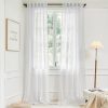 81Tx1c3ZvEL._AC_SL1500 White Linen Sheer Curtains 96 Inch Length for Extra Wide Windows 84 Inch Width 2 Panel Back Tab Pocket Light Filter Semi Sheer Long Skinny Curtains for Living Room Rustic Farmhouse 8 FT Wide 84 x 96