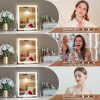 81Ugm1YtqxL._AC_SL1500 Vanity Mirror with Lights, 10"×12" LED Makeup Mirror, Lighted Makeup Mirror with Lights, Smart Touch Control Dimmable 3 Modes Light 360°Rotation White