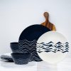 81VqtNRKNQL._AC_SL1500 12 Piece Melamine Dinnerware Set - Durable, Dishwasher Safe Blue Plates and Bowls - Dining, Parties, Camping Dish Set Blue Planet Collection