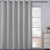 81XCElfDH6L._AC_SL1500 Linen Textured 100% Blackout Curtain 100x96 Inch Extra Wide Patio Sliding Door Curtain Solid Thermal Insulated Room Curtain for Bedroom, Living Room (1 Panel, White)