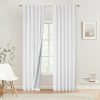 81_6ZaXPh0L._AC_SL1500 Chambray Blue Full Blackout Curtains 84 inch for Bedroom Living Room Darkening Soundproof Window Panels Thermal Insulated Rod Pocket Back Tab Grayish Blue Drapes 2 Panels 50" Wx84 L