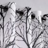 Tree Print Yellow Grey and White Curtains for Living Room Windows - Linen Textured Grommet Branches Pattern Window Treatment Set for Bedroom - 50" W x 96" L - (2 Panels)