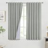 81_w4cWaGBL._AC_SL1500 Chambray Blue Full Blackout Curtains 84 inch for Bedroom Living Room Darkening Soundproof Window Panels Thermal Insulated Rod Pocket Back Tab Grayish Blue Drapes 2 Panels 50" Wx84 L