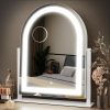 81aDyBXHRKL._AC_SL1500 Makeup Vanity Mirror with Lights 15.2" Large LED Lighted Mirror, Hollywood Make Up Mirror with Lighting for Bedroom Tabletop, Smart Touch, Detachable 10X Magnification 360° Rotation, (White)