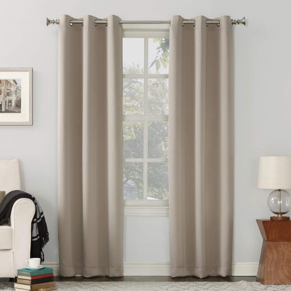 81fAf_X5ATL._AC_SL1500 Energy Saving Blackout Grommet Curtain Panel, 40" x 84", Dove White 2 Count (Pack of 1)