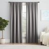 Modern Room Darkening Rod Pocket Window Curtain for Bedroom (1 Panel), 54 in x 54 in, Grey