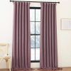 Faux Linen Curtains 90 inches Long for Doorway, Pinch Pleated Thick Room Darkening Window Treatments Noise Reducing Privacy for Living Room/Bedroom, Natural, W34 x L90, 2 Panels
