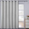 81imWBjKOyL._AC_SL1500 Linen Textured 100% Blackout Curtain 100x96 Inch Extra Wide Patio Sliding Door Curtain Solid Thermal Insulated Room Curtain for Bedroom, Living Room (1 Panel, White)