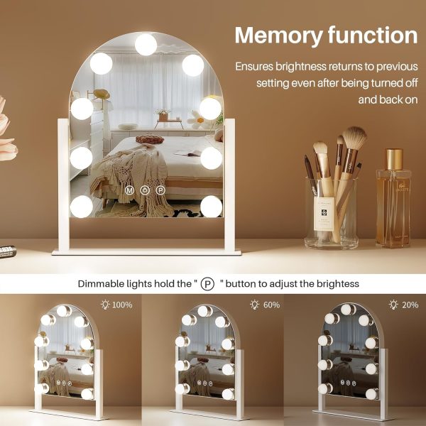 81jWrWyrPdL._AC_SL1500 Makeup Mirror with Lights, Vanity Mirror with Lights, Lighted Makeup Mirror, 3 Color Modes, Dimmable Light,360° Rotation