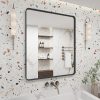 81jwlchwfML._AC_SL1500 20x30 Silver Bathroom Mirror, Silver Wall Mirror for Vanity, Brushed Metal Framed Rectangle Mirror, Anti-Rust, Brushed Nickel,Shatterproof, Round Corners(Horizontally/Vertically)