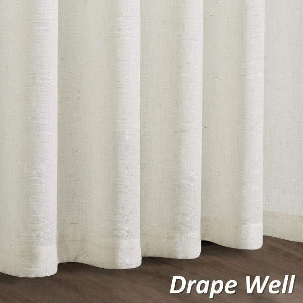 81lwpa1-4kL._AC_SL1500 Natural Linen Curtains 78 Inch Length for Living Room Bedroom 2 Panels Set Rod Pocket Light Filtering Semi Sheer Window Curtains 52 Inch Width Boho Farmhouse Linen Drapes Cream Ivory, W52xL78
