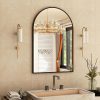 24"x36" Gold Arched Bathroom Mirror - Wall Mirror for Bathroom, Metal Frame Vanity Mirror, Dresser Mirror, Arch Decorative Mirrors for Living Room, Bedroom, Entryway, Mantle