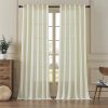 81o5mGOTraL._AC_SL1500 Pleated Linen Curtains 96 Inches Long for Living Room 2 Panel Set, Semi Sheer Pinch Pleat Back Tab Drapes with Hooks Neutral Boho Light Filtering Curtain for Bedroom Window 8 Ft W38xL96