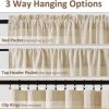 Linen Curtains 108 Inch Length for Living Room Bedroom 2 Panels Set Rod Pocket Light Filtering Semi Sheer Window Curtains 40 Inch Width Boho Farmhouse Linen Drapes Flax Beige Linen, W40xL108