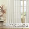 81ppROUZGqL._AC_SL1500 Pleated Linen Curtains 96 Inches Long for Living Room 2 Panel Set, Semi Sheer Pinch Pleat Back Tab Drapes with Hooks Neutral Boho Light Filtering Curtain for Bedroom Window 8 Ft W38xL96