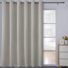 81qysDeVtkL._AC_SL1500 Linen Textured 100% Blackout Curtain 100x96 Inch Extra Wide Patio Sliding Door Curtain Solid Thermal Insulated Room Curtain for Bedroom, Living Room (1 Panel, White)
