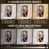 81tqTFhwJBL._AC_SL1500 Vanity Makeup Mirror with Lights, Lighted Make Up Mirror for Desk/Table, Rectangle Light Up Mirror with 3 Color Lighting Modes & Adjustable Brightness 13.6" x 16" (White)