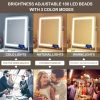 81vZQeZG12L._AC_SL1500 Makeup Vanity Mirror with Lights 15.2" Large LED Lighted Mirror, Hollywood Make Up Mirror with Lighting for Bedroom Tabletop, Smart Touch, Detachable 10X Magnification 360° Rotation, (White)
